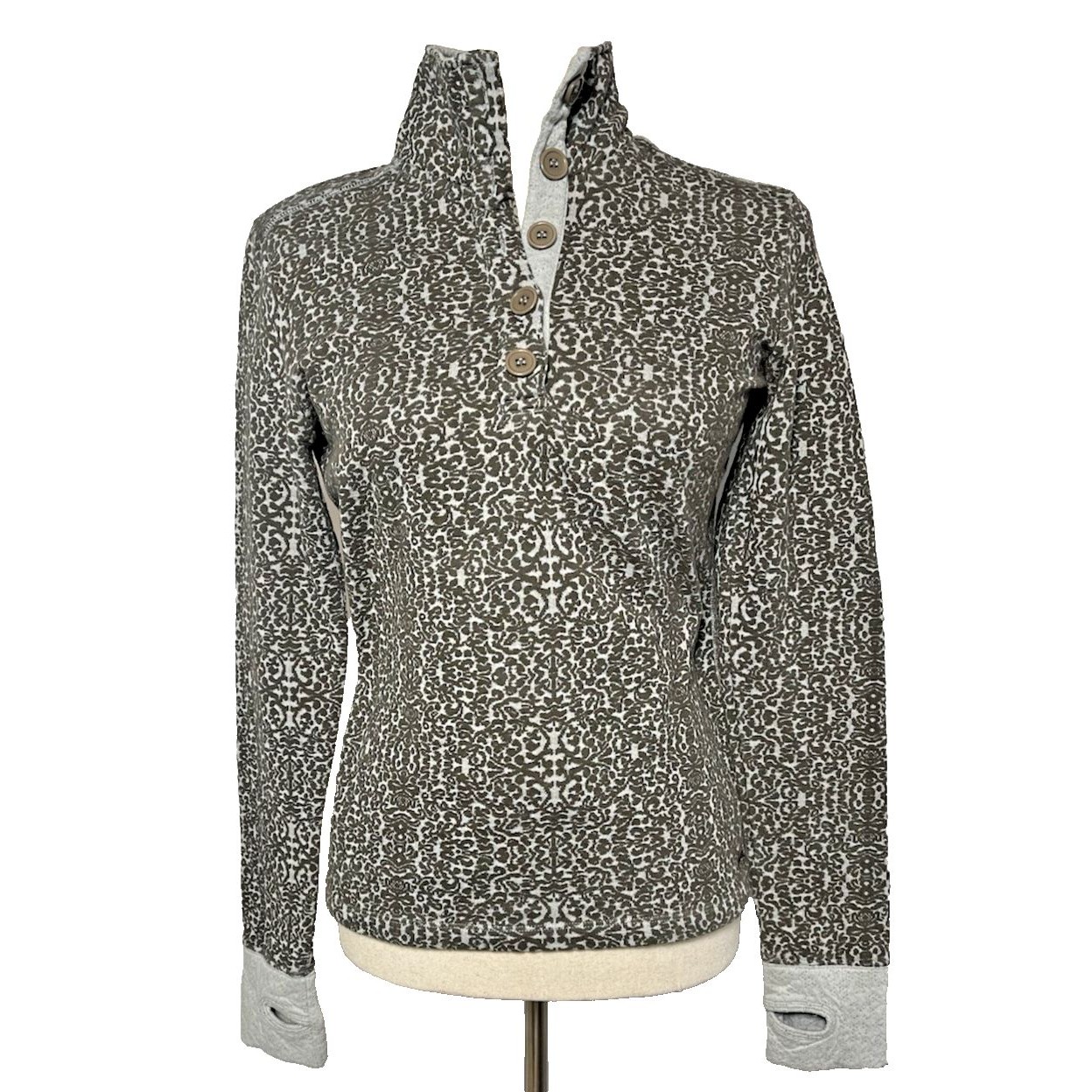 Kavu Womens 1/2 Pullover Performance Sweater Med Athletic Sporty Layering Ski